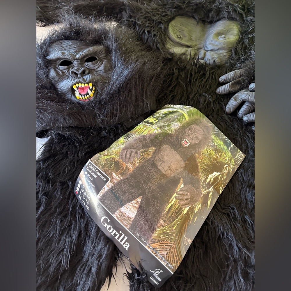 Fierce Gorilla Costume for Kids - Black